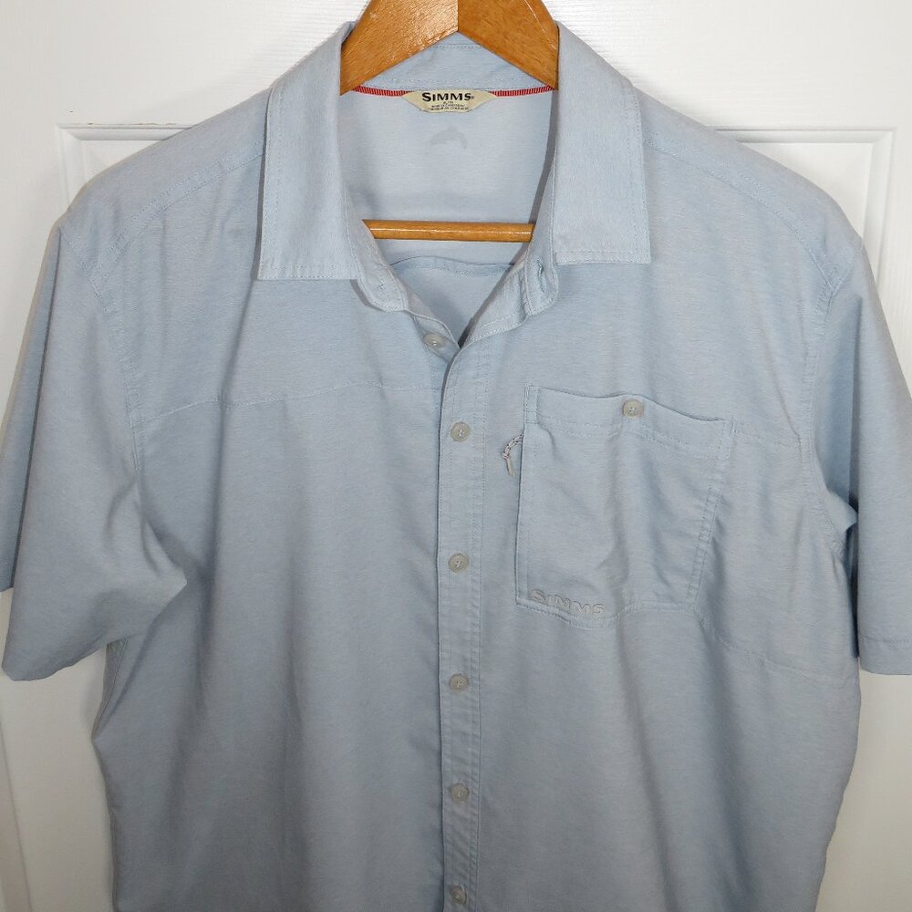 Simms Performance Fishing Button Down Short Sleev… - image 3